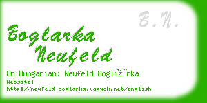 boglarka neufeld business card